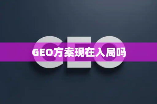 GEO方案现在入局吗