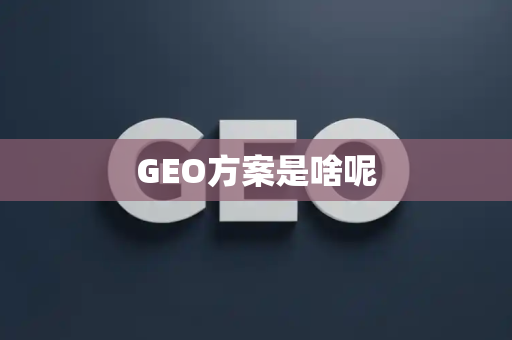 GEO方案是啥呢